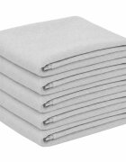 vidaXL Uterák na stôl 5 ks Biela 90 x 90 cm Štvorcový
