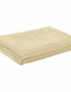 vidaXL Uterák na stôl Krémovo biela 130 x 220 cm Oválny
