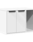 vidaXL Uzavretý box na stelivo biely 60x40x40 cm kompozitné drevo