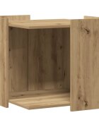 vidaXL Uzavretý box na stelivo dub artisan 53x53x51cm kompozitné drevo