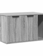 vidaXL Uzavretý box na stelivo sivá sonoma 80x50x45cm kompozitné drevo