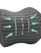 vidaXL Vankúš na krk 31 x 22 x 13 cm Mäkký Pamäťová pena Sivá