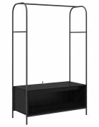 vidaXL Vešiak na oblečenie Čierna 100 x 44 x 160 cm Kompozitné drevo