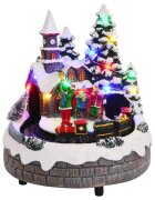 vidaXL Vianočná dedina SALO 16 x 16 x 19 cm Živica Viacfarebný