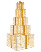vidaXL Vianočné LED darčekové krabice na seba 250 LED Teplá biela