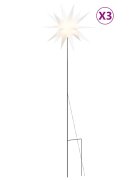 vidaXL Vianočné svetlá s hrotmi 3 ks LED skladacie biele 57 cm