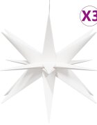 vidaXL Vianočné svetlá s LED 3 ks skladacie biele 57 cm