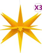 vidaXL Vianočné svetlá s LED 3 ks skladacie žlté 100 cm