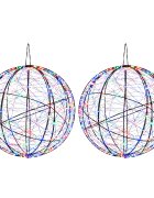 vidaXL Vianočný špic 2 ks 1000 LED Viac farieb Ø 40 x 42 cm