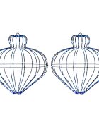 vidaXL Vianočný špic 2 ks 384 LED Modrá Priem. 40 x 40 cm