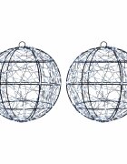 vidaXL Vianočný špic 2 ks 600 LED Studená biela Priemer 30 x 32 cm