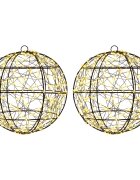 vidaXL Vianočný špic 2 ks 600 LED Teplá biela Priemer 30 x 32 cm