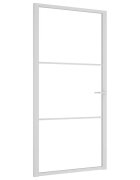 vidaXL Vnútorné dvere 1025x2015 cm biele ESG sklo a hliník