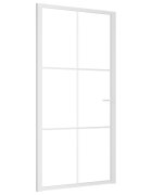 vidaXL Vnútorné dvere 1025x2015 cm biele ESG sklo a hliník