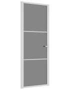 vidaXL Vnútorné dvere 76x2015 cm biele ESG sklo a hliník