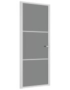 vidaXL Vnútorné dvere 83x2015 cm biele ESG sklo a hliník