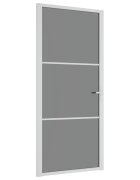vidaXL Vnútorné dvere 93x2015 cm biele ESG sklo a hliník