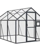 vidaXL Voliéra antracitová 179x3x185 m hliník