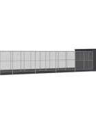 vidaXL Voliéra s nadstavcom strieborná 1118x303x216 cm oceľ