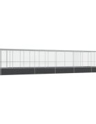 vidaXL Voliéra s nadstavcom strieborná 1139x307x212 cm oceľ