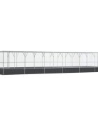 vidaXL Voliéra s nadstavcom strieborná 1246x414x212 cm oceľ