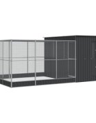 vidaXL Voliéra s nadstavcom strieborná 497x303x216 cm oceľ