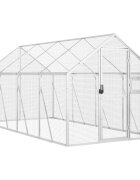 vidaXL Voliéra strieborná 179x4x185 m hliník