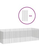 vidaXL Voľný výbeh pre zvieratá 24 panelov 54x100cm pozinkované železo