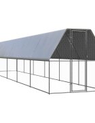 vidaXL Vonkajšia klietka pre sliepky 2x12x2 m pozinkovaná oceľ