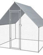 vidaXL Vonkajšia klietka pre sliepky 2x2x192 m pozinkovaná oceľ