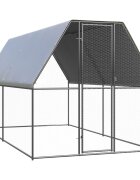 vidaXL Vonkajšia klietka pre sliepky 2x4x2 m pozinkovaná oceľ