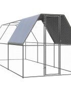 vidaXL Vonkajšia klietka pre sliepky 2x6x2 m pozinkovaná oceľ