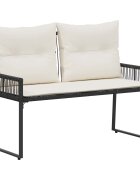 vidaXL Vonkajšia lavička 2 -Seater 4 ks 110 x 59 x 82 cm polyratan