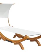 vidaXL Vonkajšia posteľ a strieška 100x200x126cm ohýbaný masív krémová