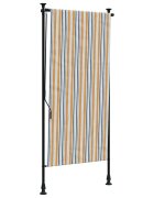 vidaXL Vonkajšia roleta žlto-biela 100x270 cm látka a oceľ