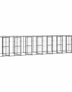 vidaXL Vonkajšia voliéra pre psy so strechou oceľová 1936 m²