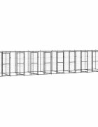 vidaXL Vonkajšia voliéra pre psy so strechou oceľová 2178 m²