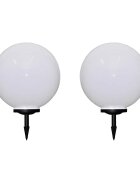 vidaXL Vonkajšie LED lampy k chodníku so špicatým hrotom 2 ks 50 cm