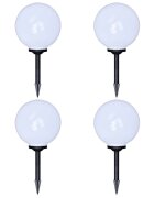 vidaXL Vonkajšie LED lampy k chodníku so špicatým hrotom 4 ks 30 cm