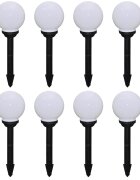 vidaXL Vonkajšie LED lampy k chodníku so špicatým hrotom 8 ks 15 cm