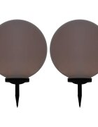 vidaXL Vonkajšie solárne lampy 2 ks 50 cm LED guľové RGB