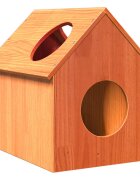 vidaXL Vosk do domu pre mačky hnedý 41x50x50 cm masívna borovica