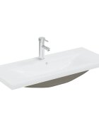 vidaXL Vstavané umývadlo s batériou 91x39x18 cm keramika biele
