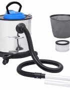 vidaXL Vysávač na popol s HEPA filtrom 1200 W 20 l nehrdzavejúca oceľ