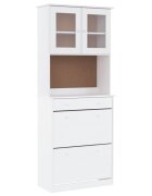 vidaXL Vysoká skrinka ALTA biela 77x35x188 cm borovicový masív