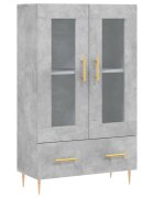 vidaXL Vysoká skrinka betónová sivá 695x31x115 cm kompozitné drevo
