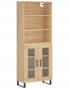 vidaXL Vysoká skrinka dub sonoma 695x34x180 cm spracované drevo