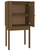 vidaXL Vysoká skrinka medovohnedá 60x40x120 cm masívna borovica