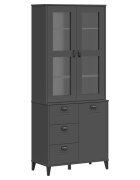 vidaXL Vysoká skrinka VIKEN antracitovosivá 80x40x190 cm borovica