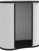 vidaXL Výstavný pult skladací 90x48x93 cm kompozitné drevo